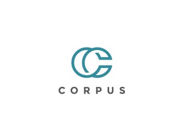 Mektup C Logo Monogram tasarım 