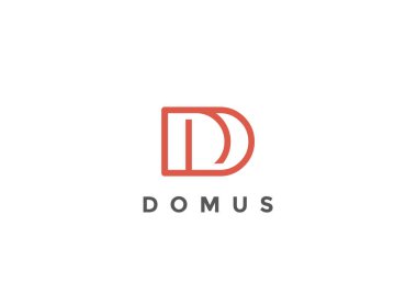Mektup D Logo Monogram tasarım 