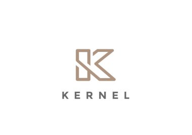 Mektup K Logo Monogram tasarım 