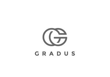 Mektup G Logo Monogram tasarım 