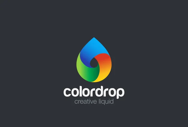 Water drop Logo design — Stock Vector