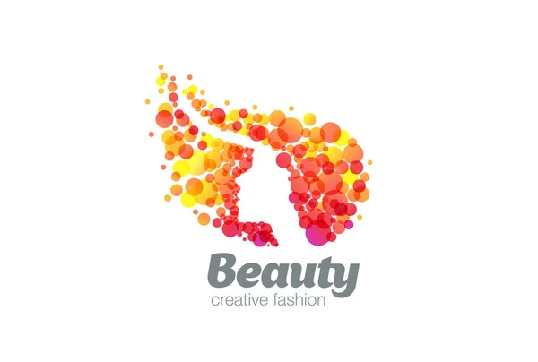 Silhouette femme Logo design — Image vectorielle