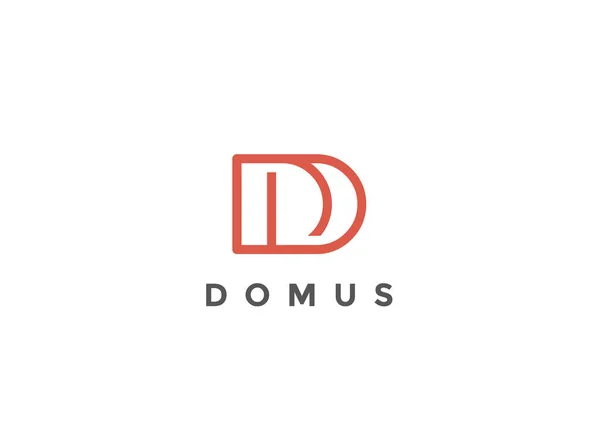 Γράμμα D μονόγραμμα λογότυπο σχεδιασμό — Διανυσματικό Αρχείο