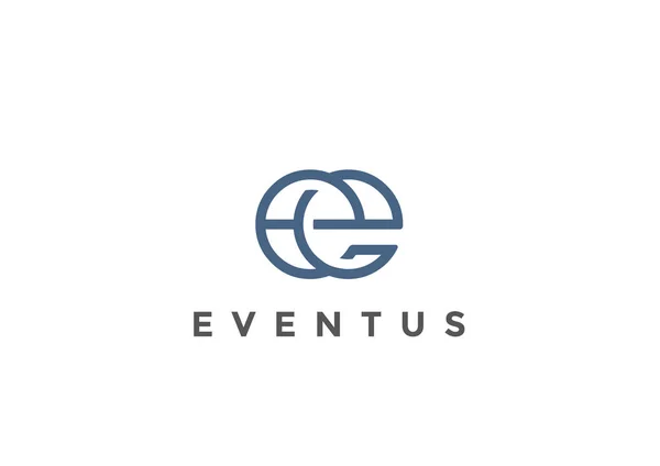 Letter E Logo Monogram ontwerp — Stockvector