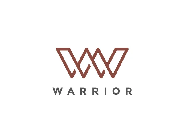 Brief W Logo Monogram ontwerp — Stockvector