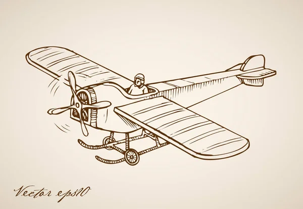 Vol Avion avec pilote — Image vectorielle