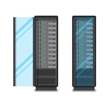 Açık ve kapalı bilgisayar sunucusu