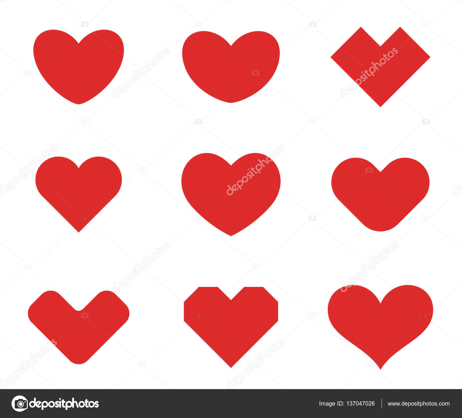 Heart shapes collection Stock Vector Image by ©Sentavio 137047026