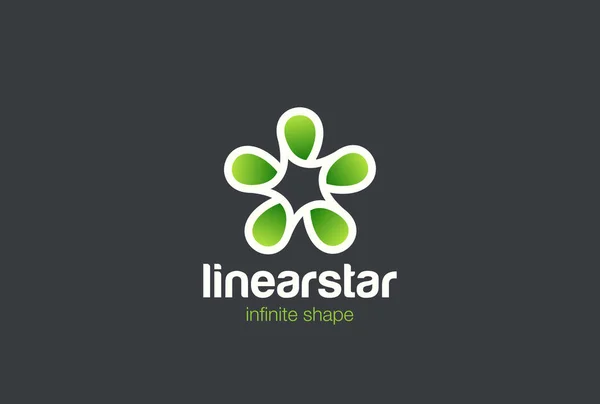 Logo aziendale linearstar — Vettoriale Stock