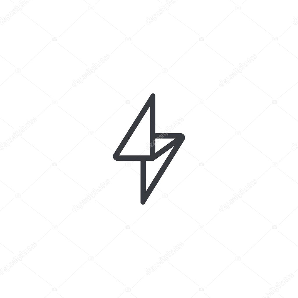 Flash business logo, vector illustration