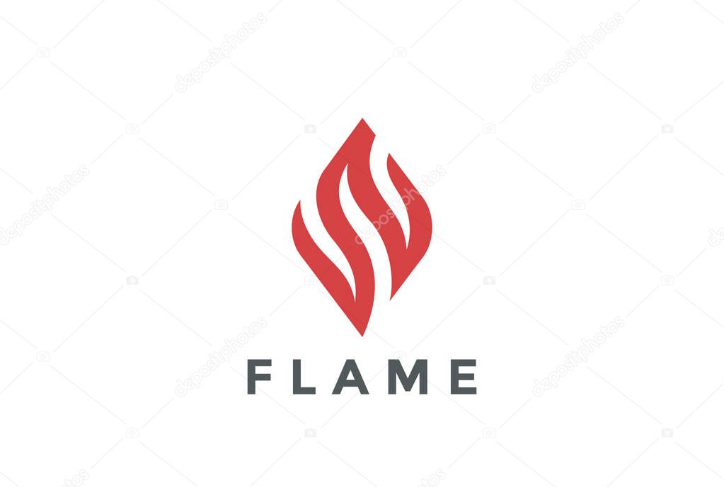 Flame business logo, vector illustration