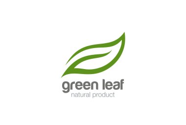 Yeşil yaprak eco organik Logo tasarımı 