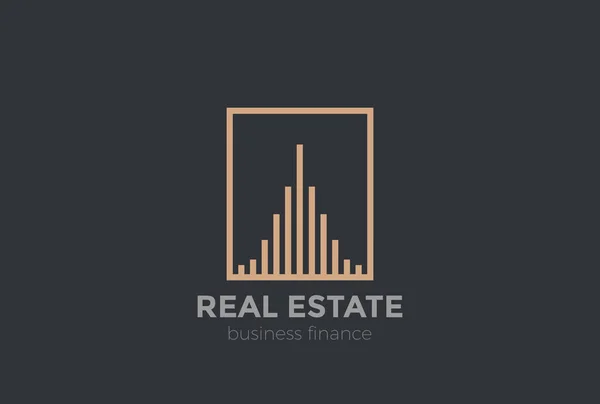 Real Estate Logo Luxury design Skyscrapers — Stock Vector