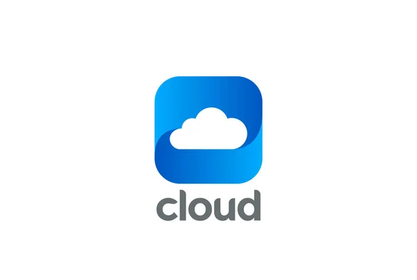 Cloud computing Diseño de Logo — Vector de stock