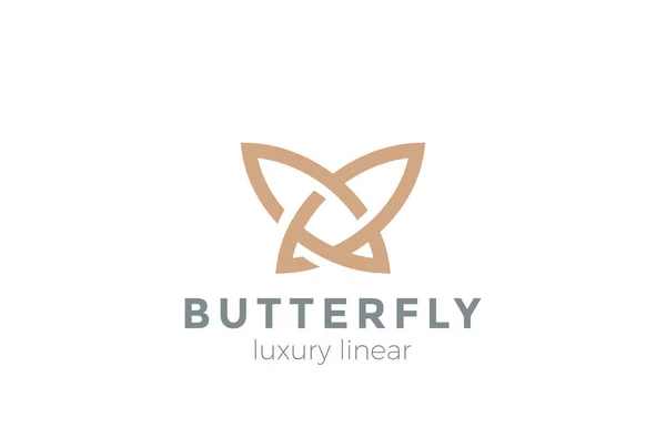 Butterfly Logo design abstrakt — Stockový vektor