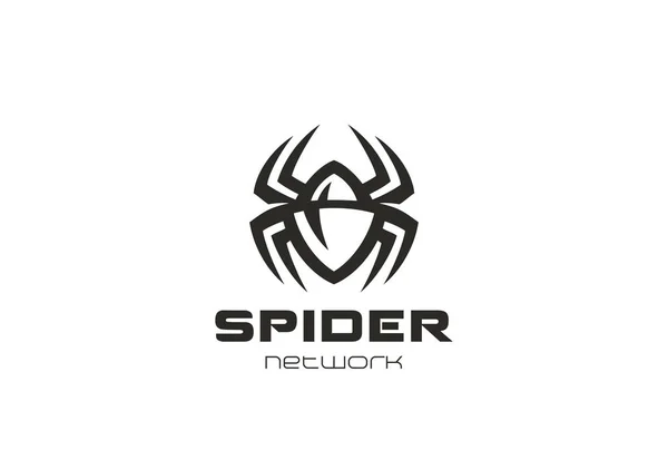 クモのロゴデザイン — ストックベクタ