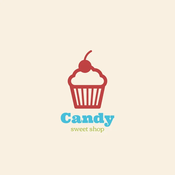Design logo Cupcake — Vettoriale Stock