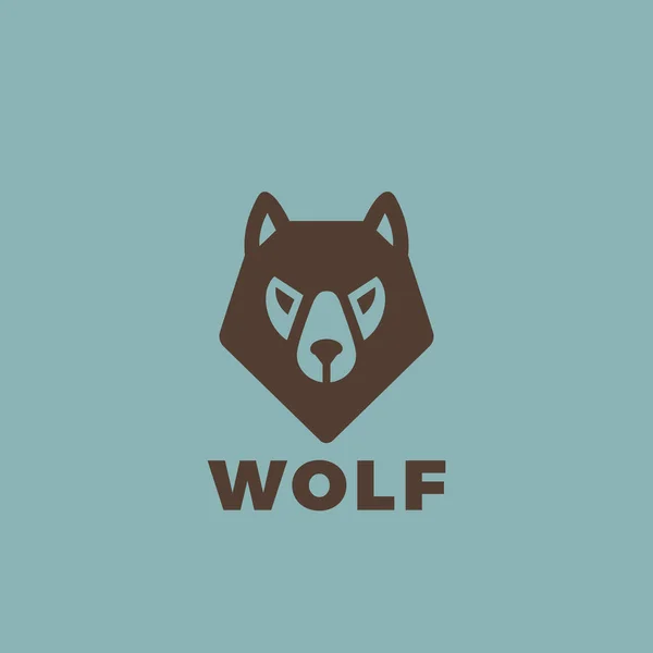 Cabeza de lobo Logo diseño — Archivo Imágenes Vectoriales