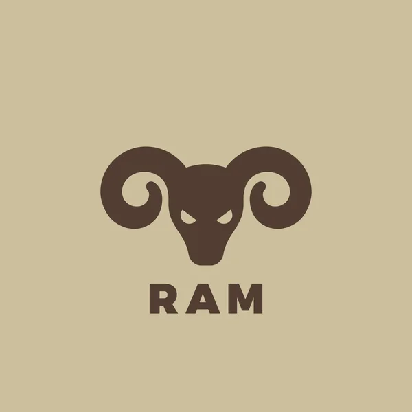 Ram head Logo design — Stock Vector