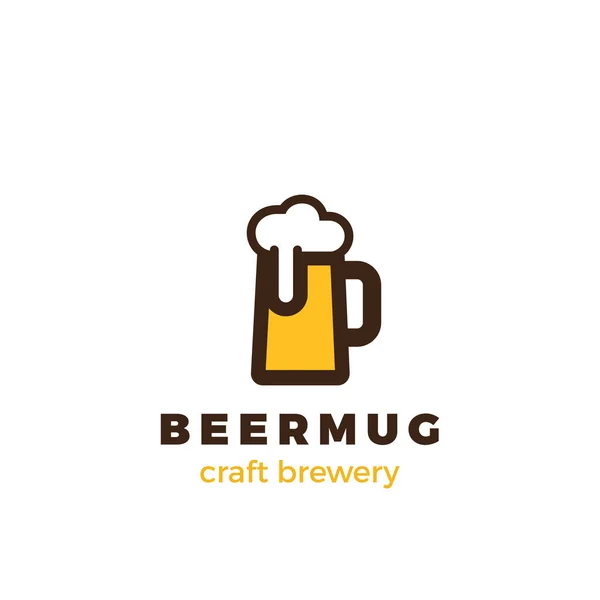 Tasse à bière Logo design — Image vectorielle