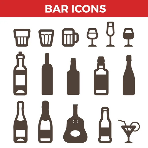 Conjunto de iconos de barra para insignias — Vector de stock