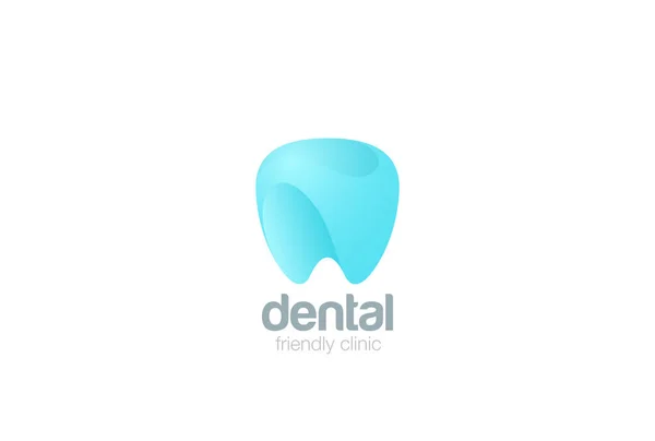 Diseño abstracto del diente del logotipo de la clínica dental — Archivo Imágenes Vectoriales