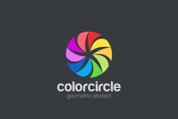 Conception abstraite de boucle de logo de cercle coloré étoile — Image vectorielle