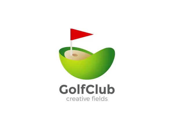 ゴルフクラブのロゴの設計 — ストックベクタ