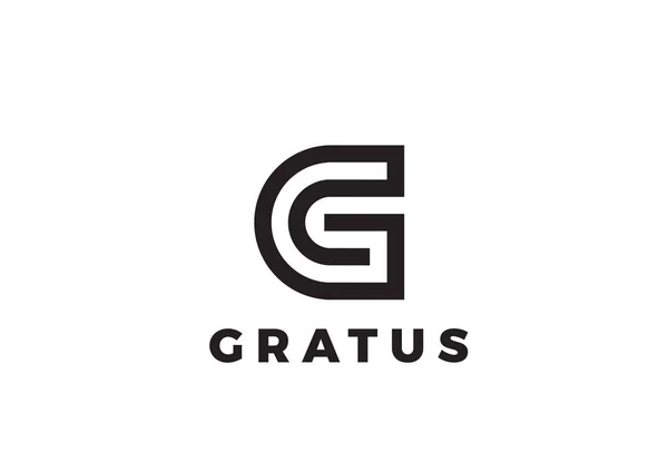 Brief Logo Luxus-Design — Stockvektor