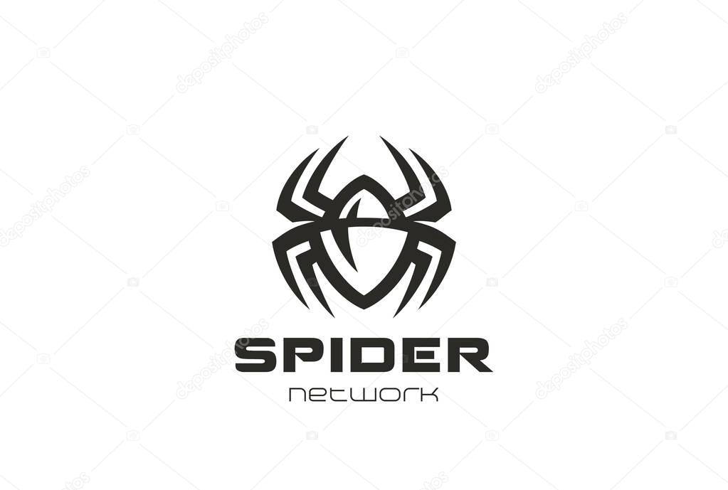 Spider Logo design vector template