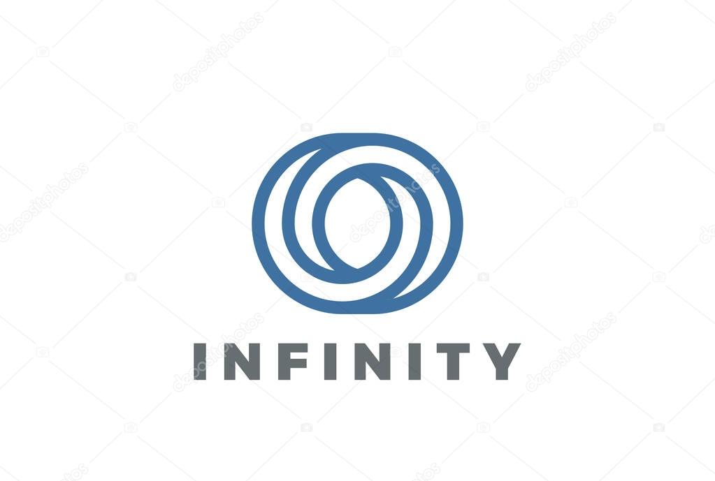 O letter Logo infinite shape design 