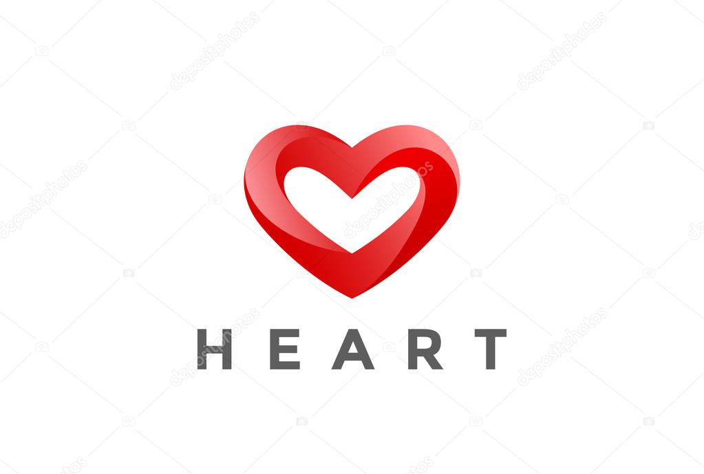 Heart Logo design vector template. St. Valentine day of love symbol