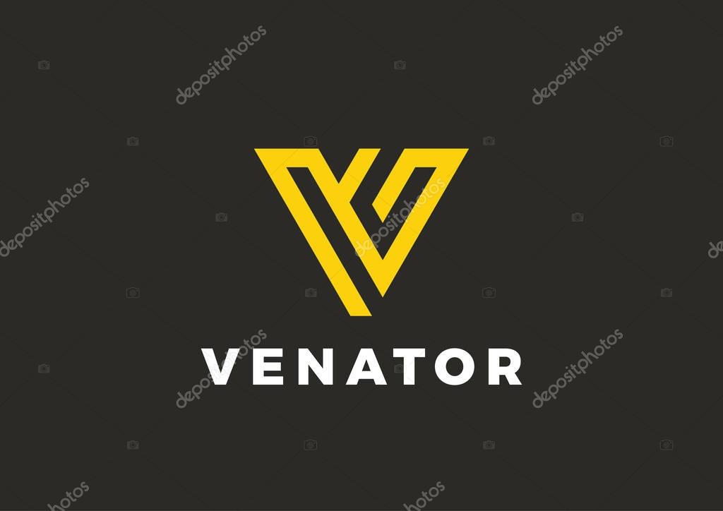Letter V Logo Luxury design vector template Linear. Type Character Symbol Logotype