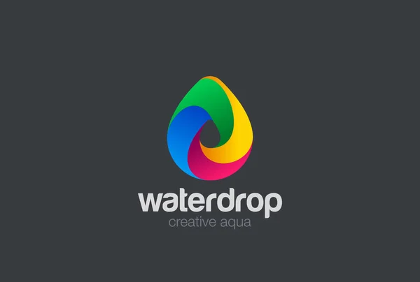 Water Drop Logo ontwerp — Stockvector
