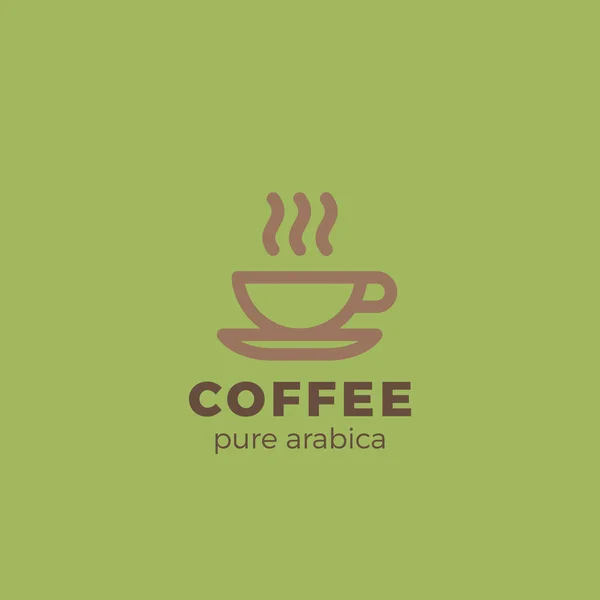 Koffiekopje Logo ontwerp — Stockvector