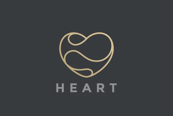 Diseño del logo del corazón — Vector de stock