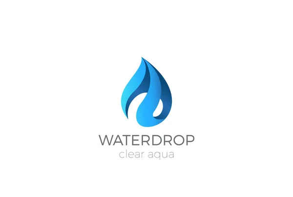 Diseño del logotipo de gota de agua — Vector de stock