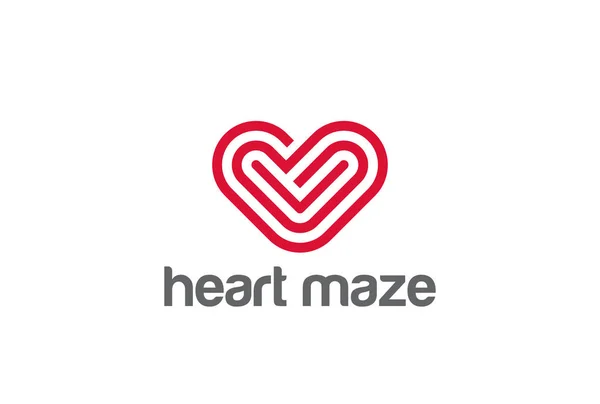 Kalp logo tasarımı — Stok Vektör