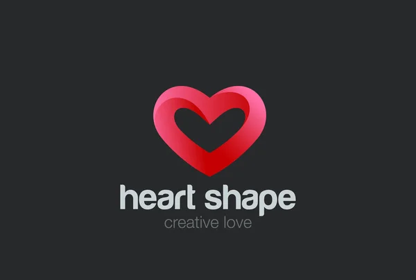 Design loga srdce — Stockový vektor