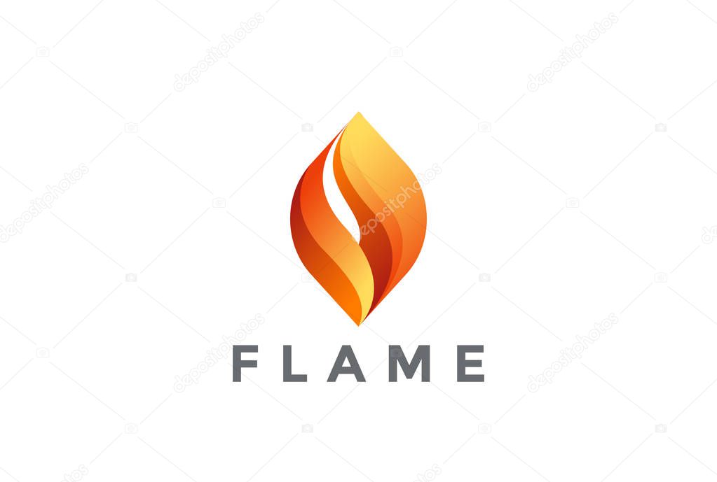 Fire Flame Logo design vector template