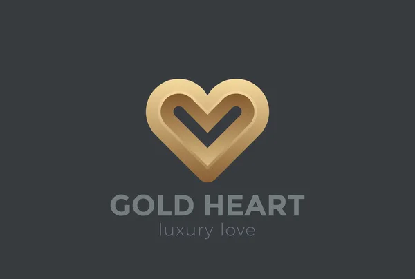 Corazón Logo diseño vector plantilla . — Vector de stock