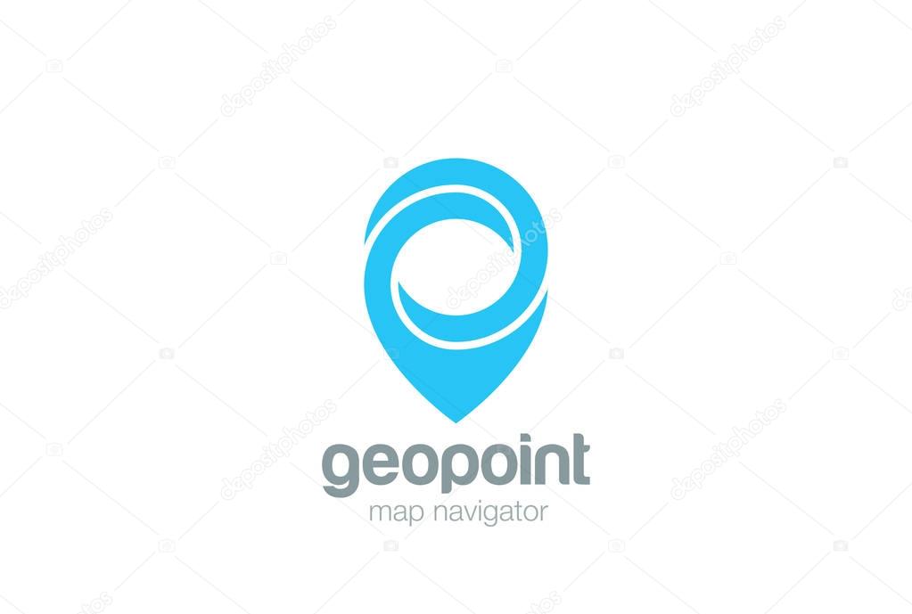 Geo Map Point Location Logo design vector. Pin symbol City locator template.