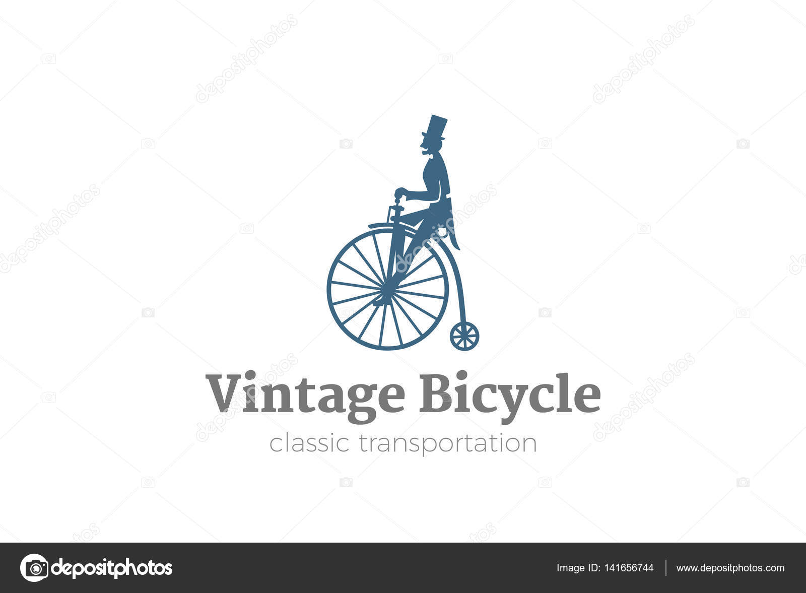 Vintage Bicycle Logo design Stock Vector by ©Sentavio 141656744