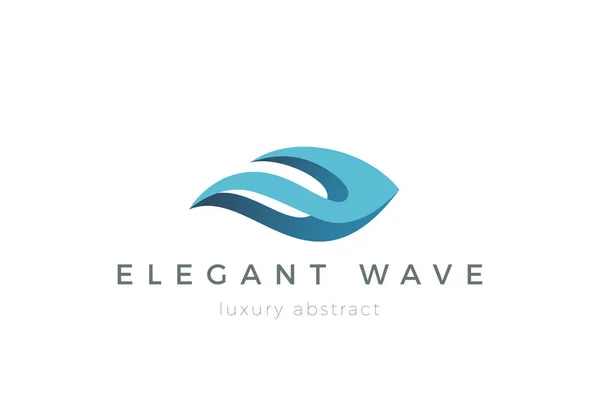 Modèle de conception de logo de vague — Image vectorielle
