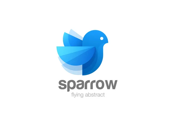 Repülő madár absztrakt Logo tervezés — Stock Vector