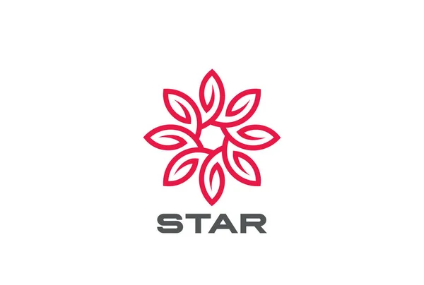 Desenho do logotipo da flor estrela —  Vetores de Stock