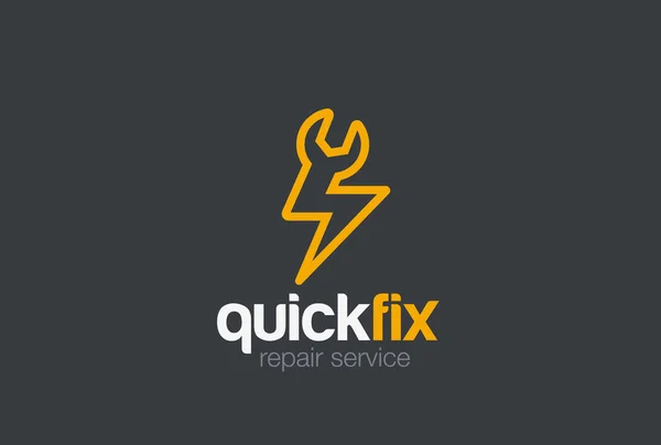 Quick Fix service Logo design — Stock Vector