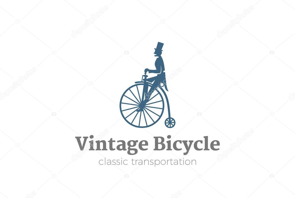 Vintage Bicycle Logo design vector template