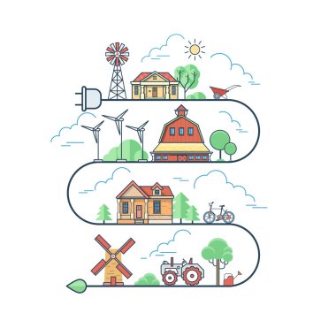 Ekoloji infographics şablonu.