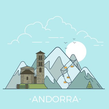 Andorra country design template.  clipart